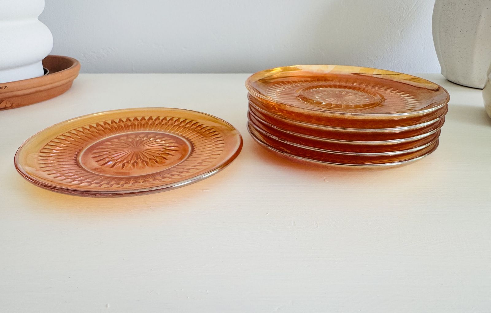 Carnival glass plates