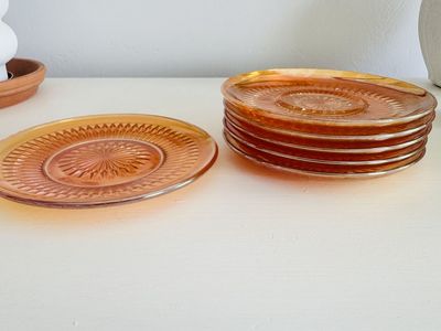 Carnival glass plates