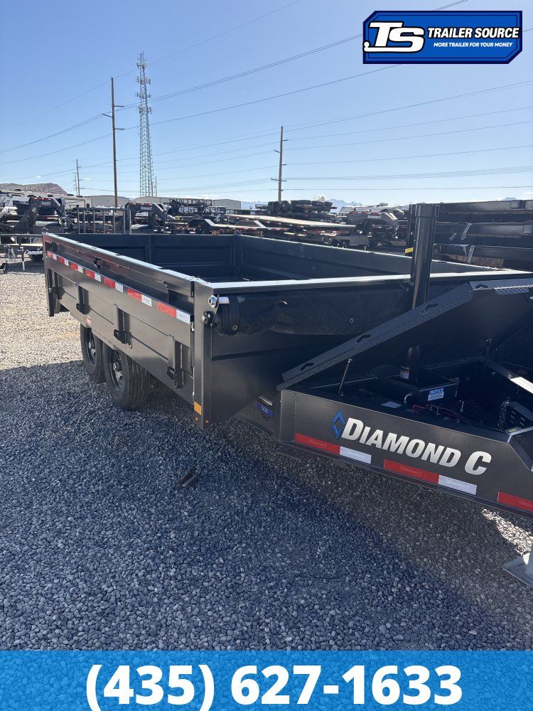 8x14 Diamond C DOD 207 Deckover Dump Trailer - 24" Sides - 15.5K GVWR -