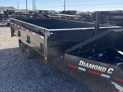 8x14 Diamond C DOD 207 Deckover Dump Trailer - 24" Sides - 15.5K GVWR -