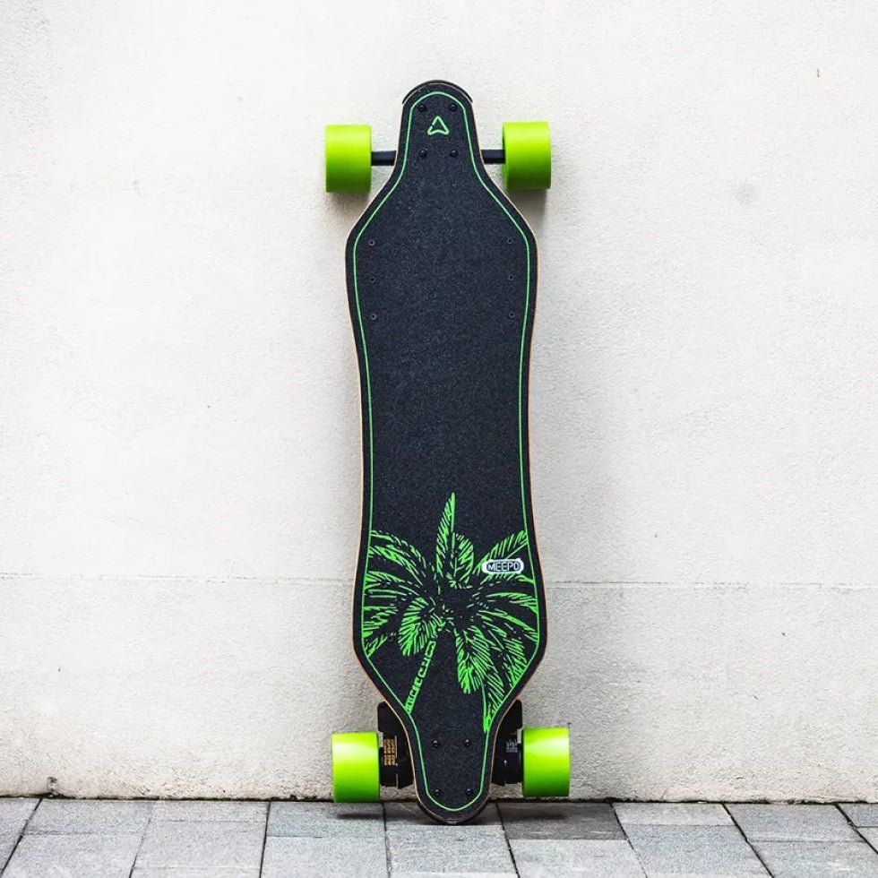 Meepo Mini 2 ER Electric Skateboard with 30-inch Deck, Green Wheels