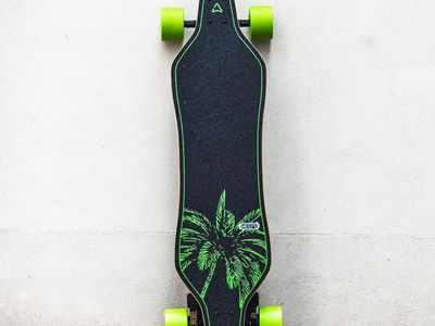 Meepo Mini 2 ER Electric Skateboard with 30-inch Deck, Green Wheels