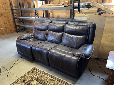 Leather Recliner Couch