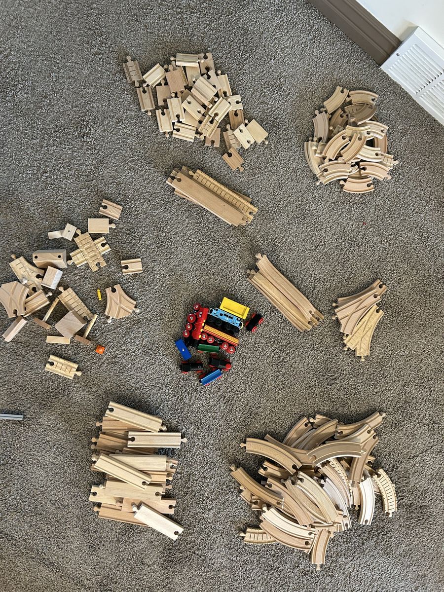 Large set of Brio tracks and accessories