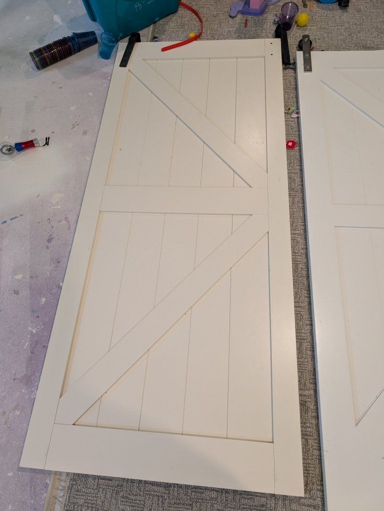 White Z-Brace Sliding Barn Doors 