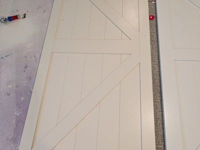 White Z-Brace Sliding Barn Doors