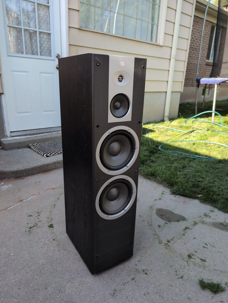 pair of two JBL stadium speakers