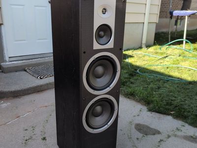 pair of two JBL stadium speakers