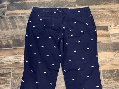 Women Size 16 Talbots Navy Blue Ankle Pants