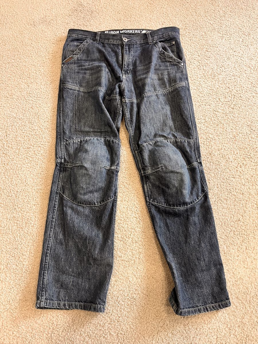 Men's Iron Worker Bilt motorcycle pants with armor and Kevlar