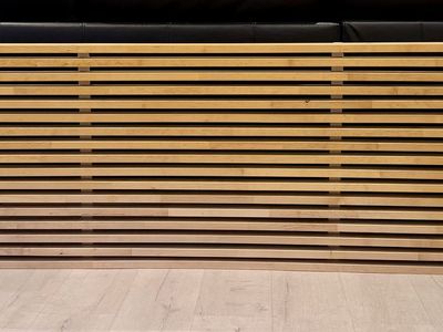 IKEA wood bed headboard