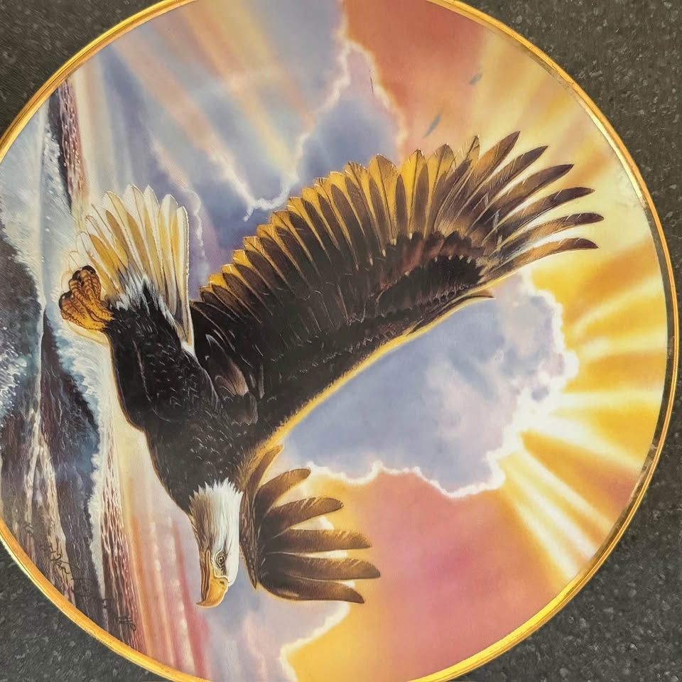 Franklin Mint Bald Eagle Collector Plates – Set of 5