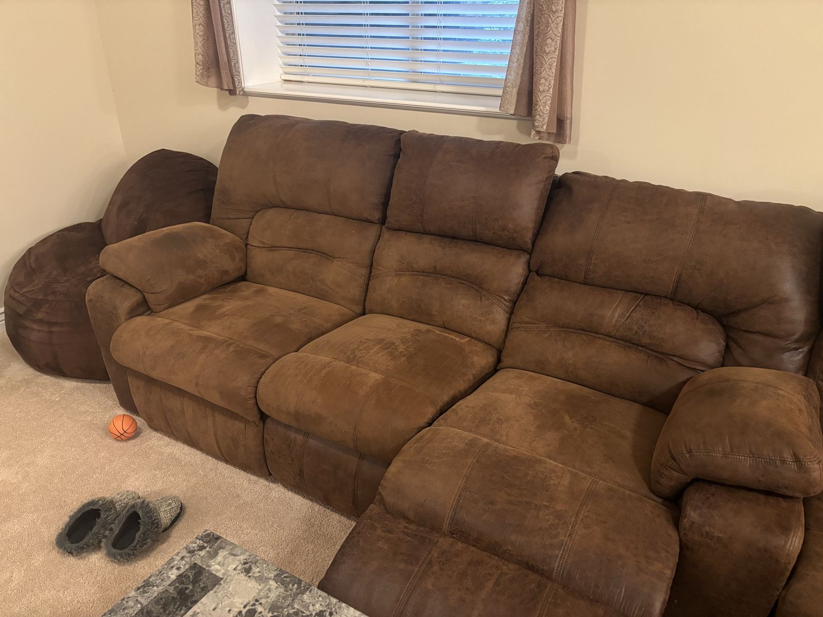 Brown Microfiber couch