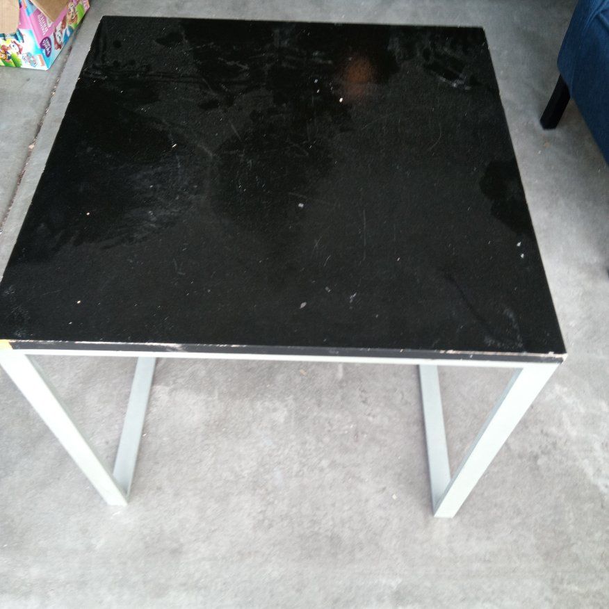 Small black table