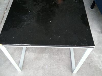 Small black table