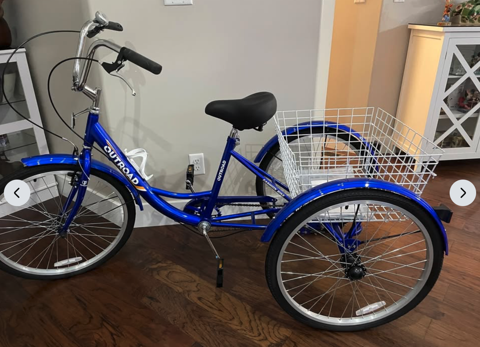 Brand new Comfort Tricycle, 24 inch 1 Speed Cruiser Trike, 3 Wheel Bike with Large Basket