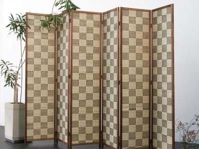 Room Divider Screen - Mid-Century Modern, 6-Panel Design - New!