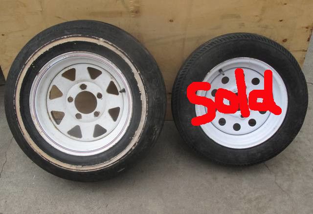 utility Trailer spare tire and wheel, size 13 inch.