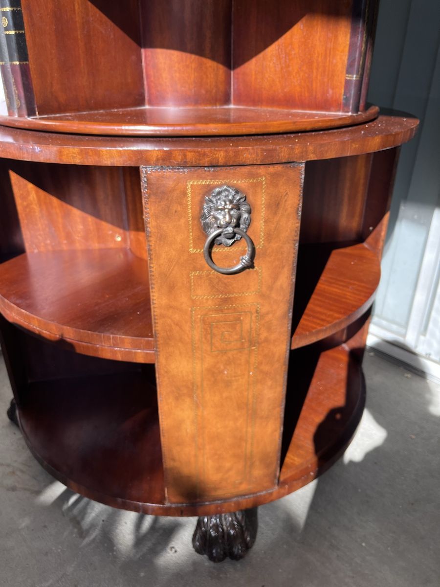 Beautiful Wood Swivel Bookcase