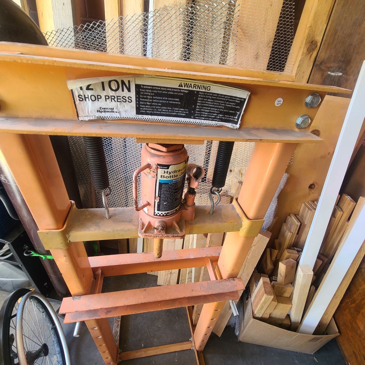 12 ton harbor freight shop press