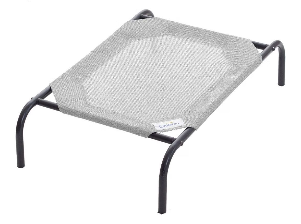 Coolaroo Elevated Pet Bed Gray Mesh Fabric Steel Frame small size 