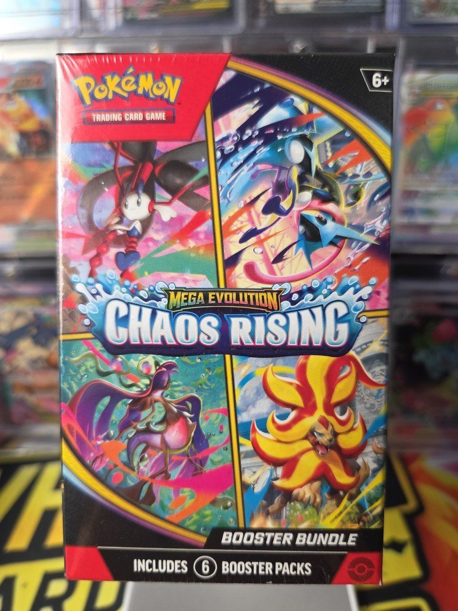 Pokemon TCG Mega Evolution Chaos Rising Booster Bundle - Includes 6 Booster Packs