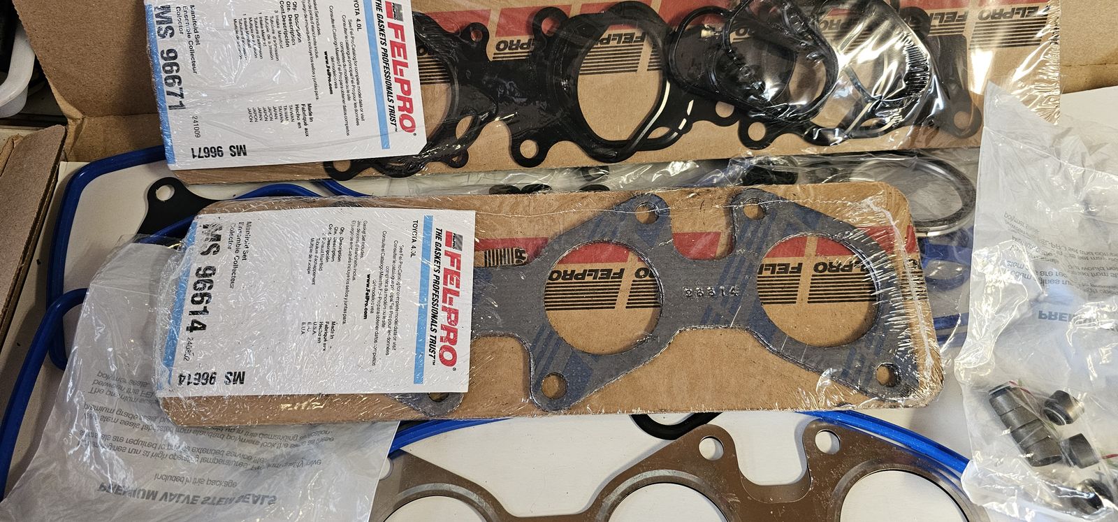 Toyota, Lexus Parts. Gaskets, Rotors, Bolts Felpro 1GR-fe engine