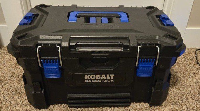 Kobalt CASESTACK Black Modular Hard Tool Box with Blue Latches