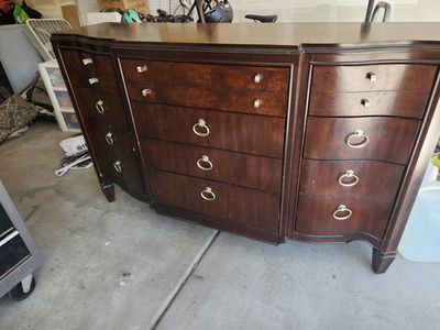 Large black cheery solid wood Dresser from RC Willey