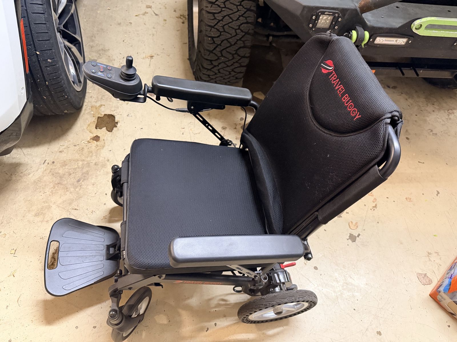 Electric wheelchair foldable compact