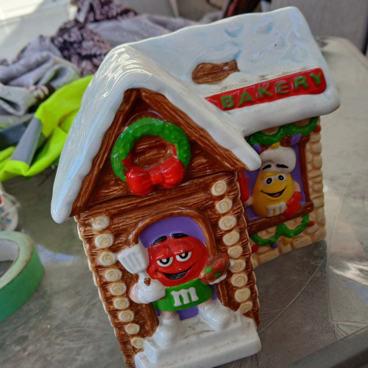 M&M Candies cookies jar