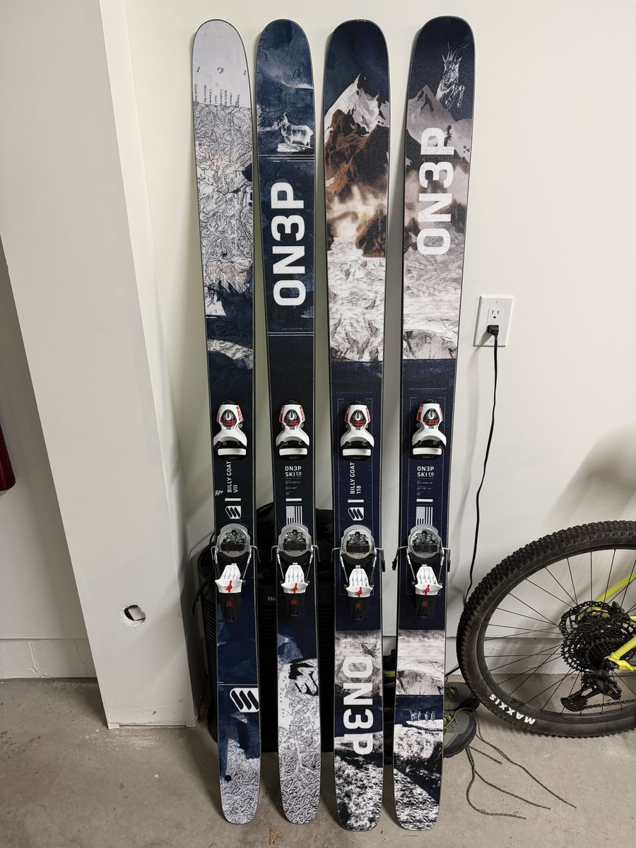 On3p Billy Goat 102 186 - custom only model - flat ski only pivots extra