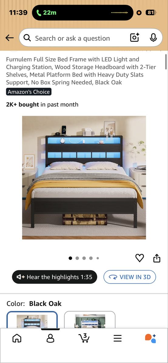 Like new full bed