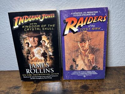 Indiana Jones Book Lot: Kingdom of the Crystal Skull & Raiders of the Lost Ark Novelizations