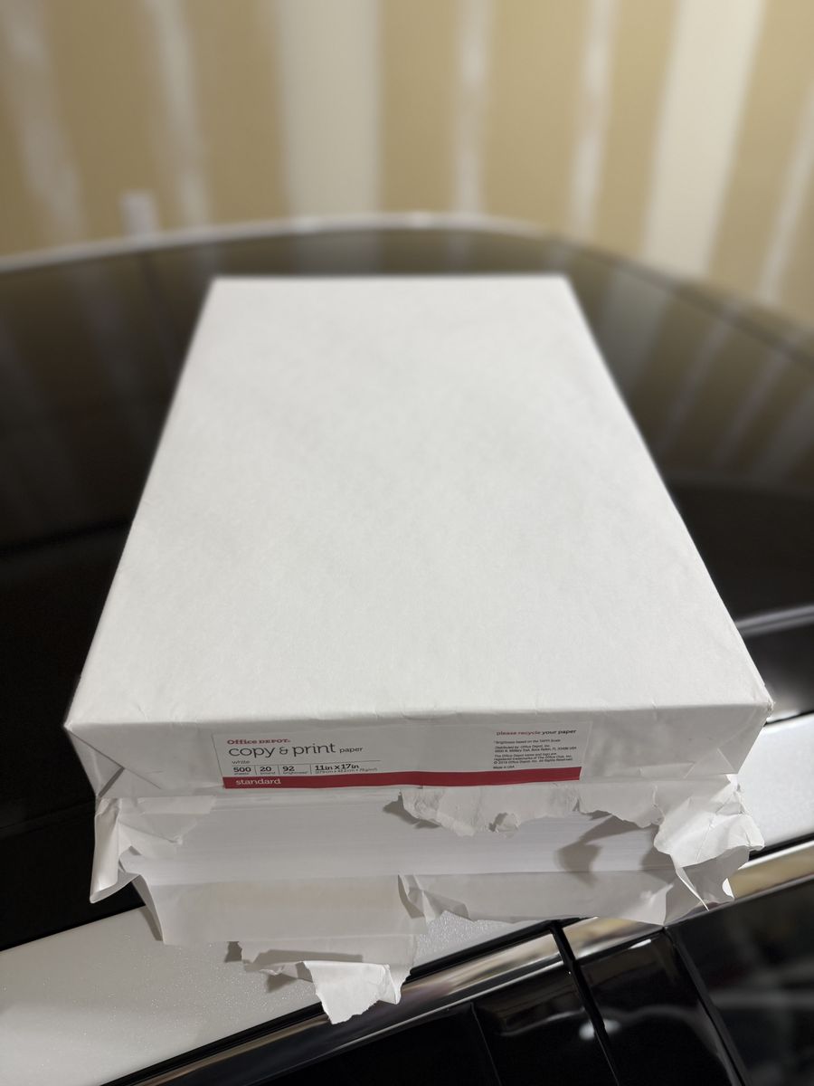 2 reams of 11x17 Office Depot paper
