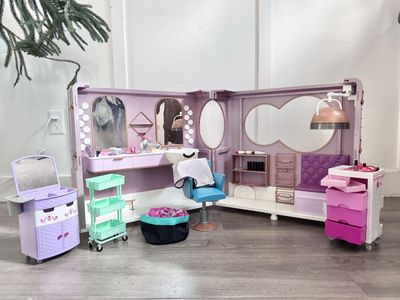 Our Generation Hair Salon On Wheels Salon Hair Styling Set for 18" Dolls