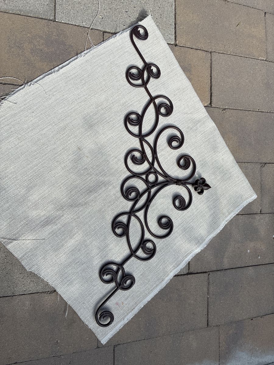 Decorative Metal Wall Art Scroll Swirl Accent Piece Brown 14"x 11"