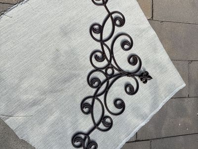 Decorative Metal Wall Art Scroll Swirl Accent Piece Brown 14"x 11"