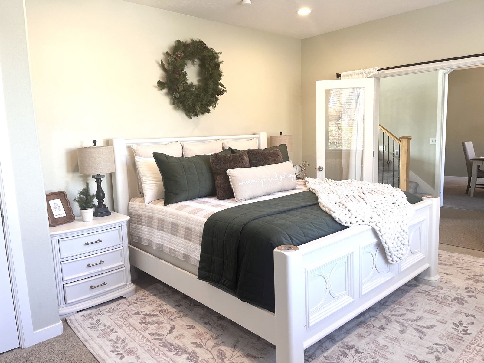 King Size White Bedroom Set With King Size Mattress | Read Full Listing Description