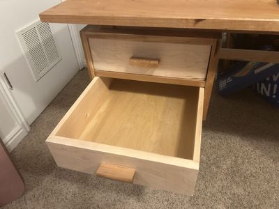 Real wood homemade desk