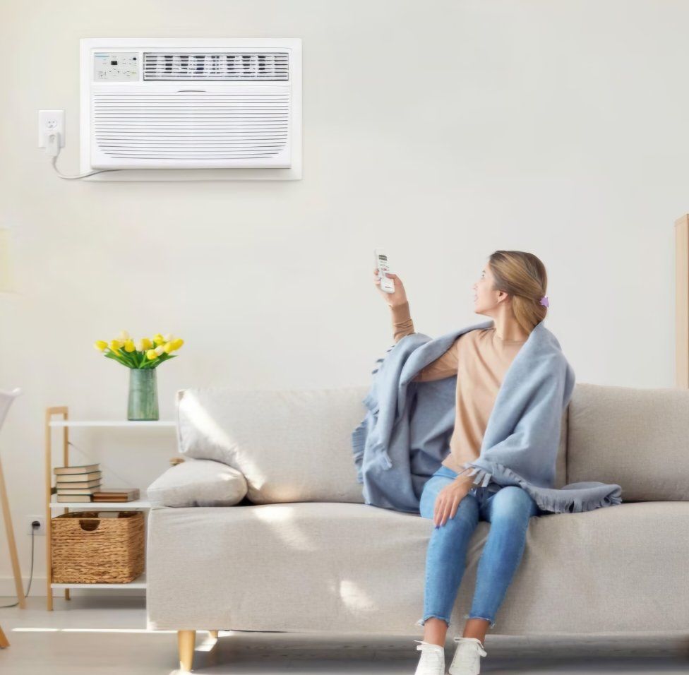 Keystone 12,000 BTU Wall Mounted Air Conditioner with Supplemental Heat and Dehumidifier Function, 230V, Wall AC with Remote