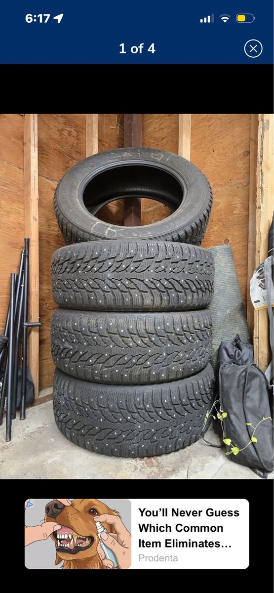 Nokian Hakkapeliitta 9 SUV Studded Winter Tires  275-50R20- Set of 4, Great Condition