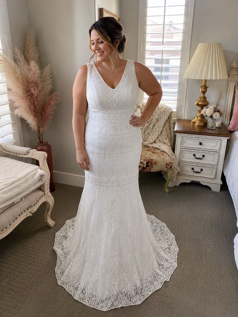Womens Size 14 Modest Wedding Dress
