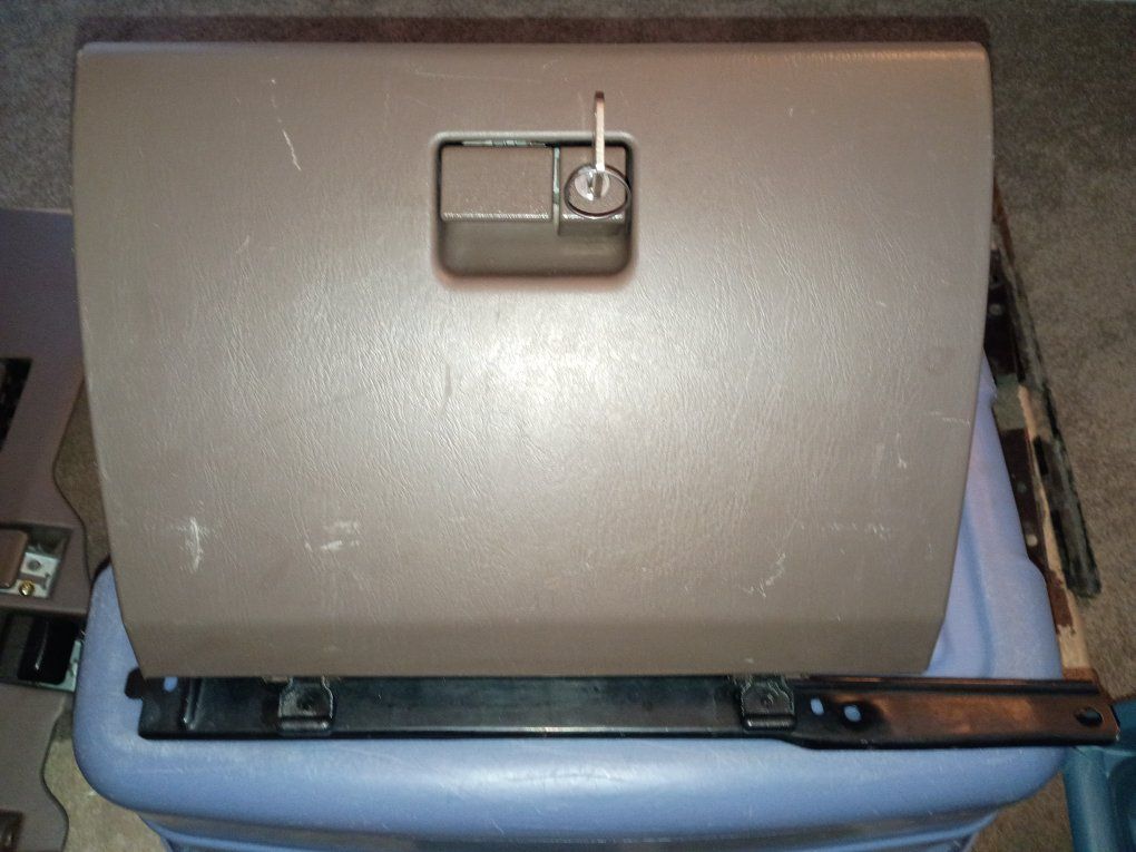 OEM Tan Glove Box Door Assembly with Latch and Lock with key