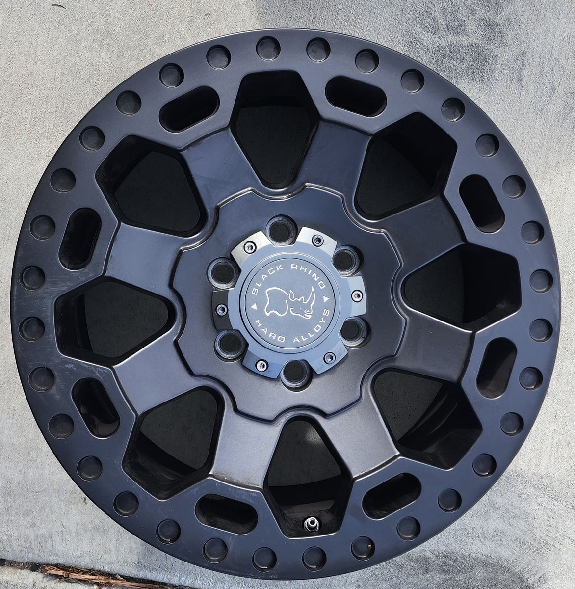 Set of 4 Black Rhino Warlord rims 17 X 8, 6 X 130, 6.55