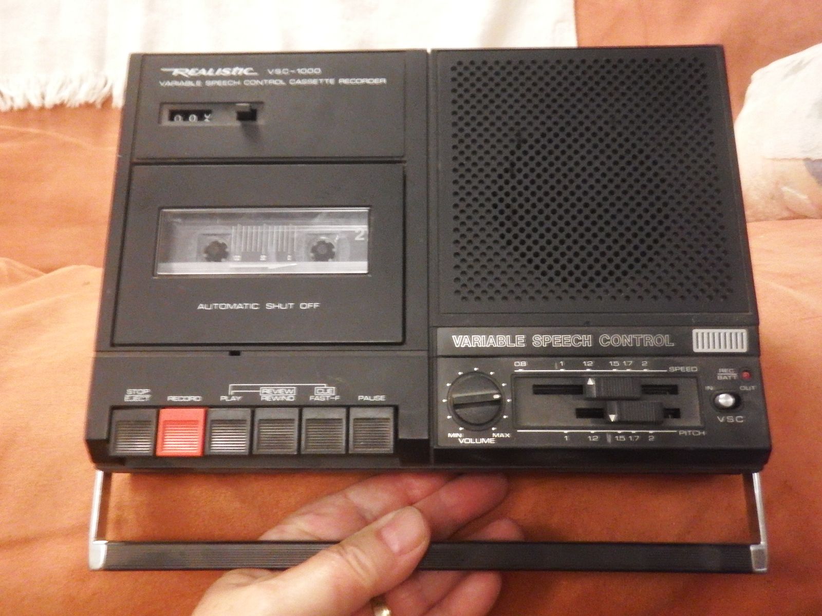 Vintage Realistic Vsc-1000 Variable Speech Control Cassette Tape Player & Recorder