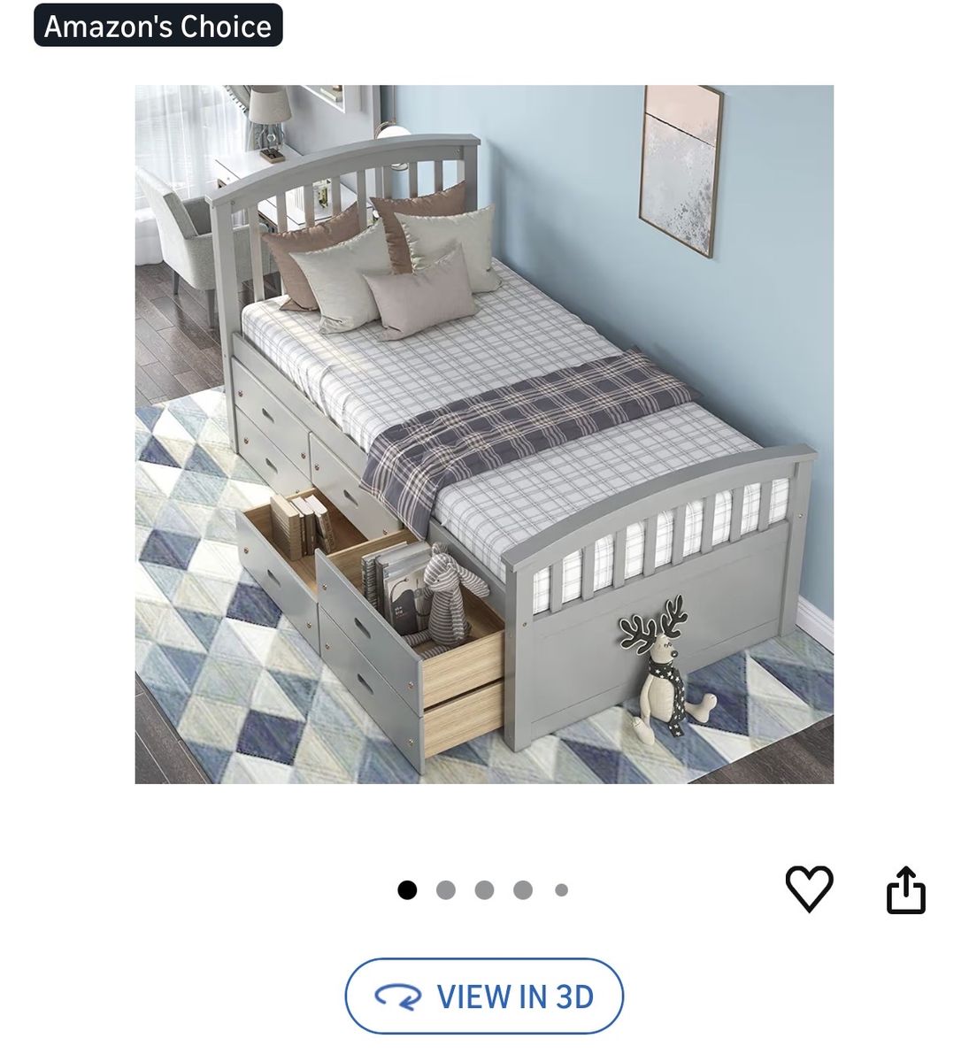 2 TwIn Grey Beds With Drawers For Storage!