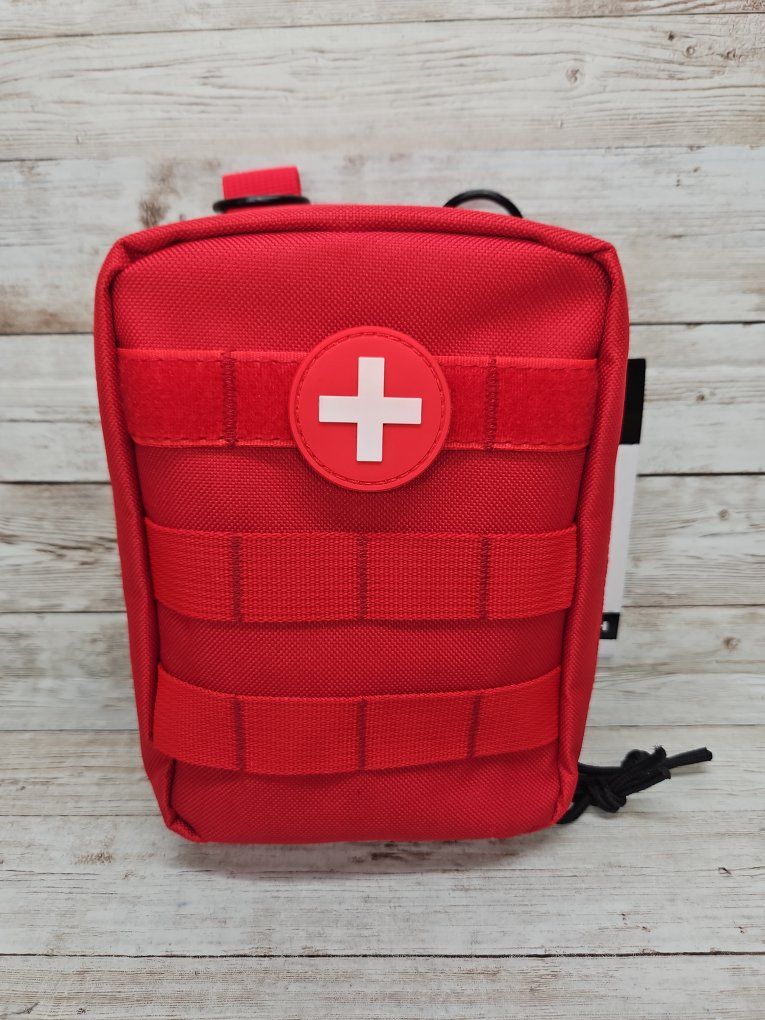 Orca Tactical MOLLE EMT Medical Pouch - Red First Aid Bag - New