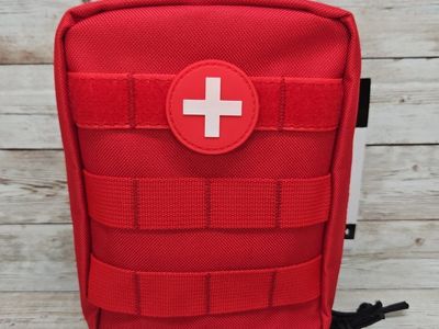 Orca Tactical MOLLE EMT Medical Pouch - Red First Aid Bag - New