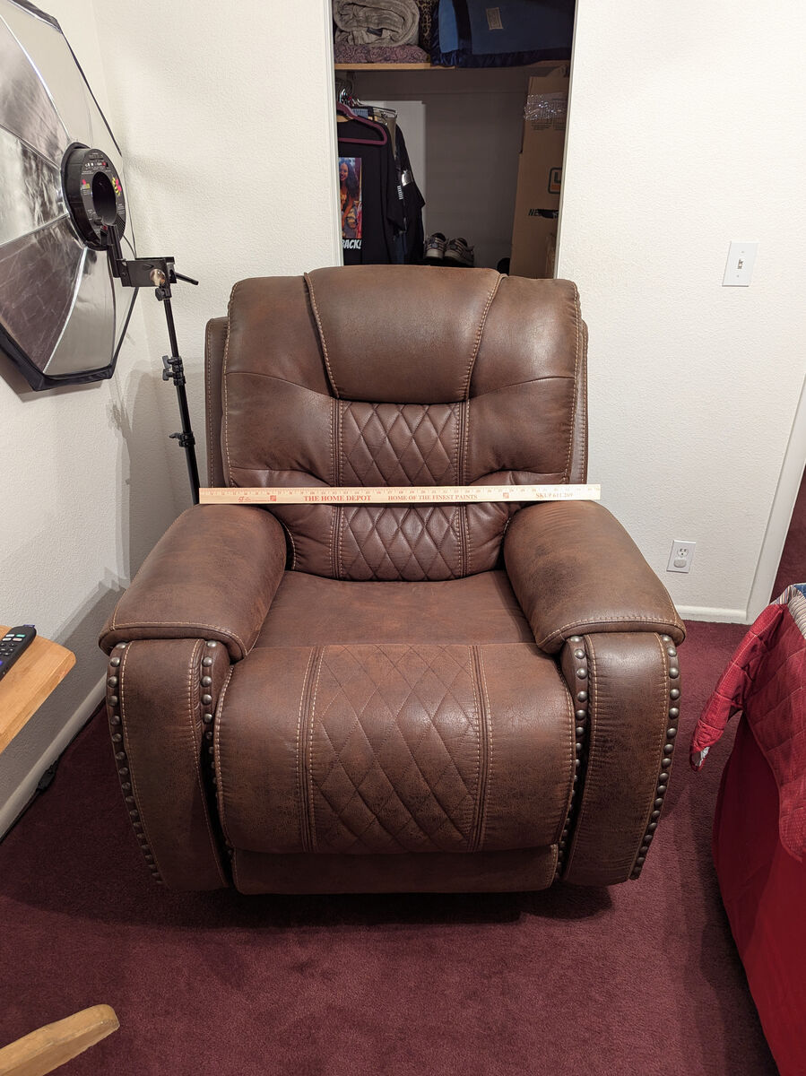 leather power recliner